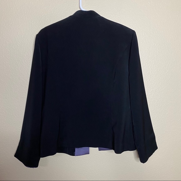 Jessica Howard 3 Piece Skirt Suit Black & Purple - Picture 3 of 11